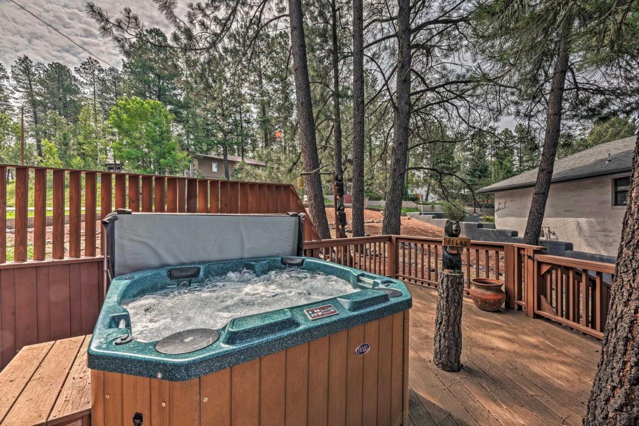 Cozy Ruidoso Cabin With Private Hot Tub And Large Deck Exterior photo
